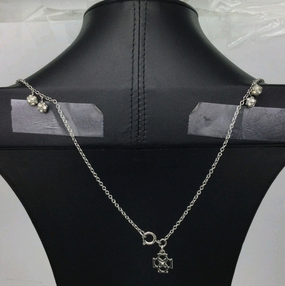 Ann Taylor Faux Pearl & Rhinestone Long Station Necklace 32" EUC - Picture 3 of 5